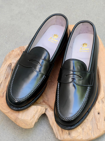 Alden LHS Penny Loafer in Black Shell Cordovan