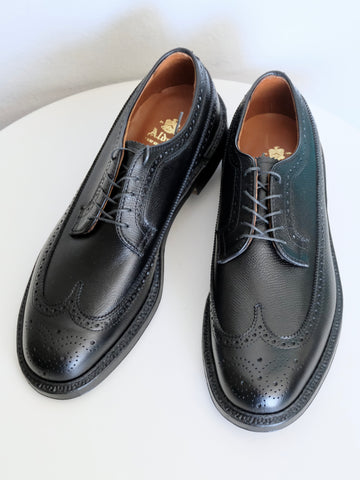 Alden Longwing Blucher (LWB) in Black Alpine Grain