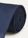 Drake's Navy Fine Woven Grenadine Silk Hand Rolled Tie