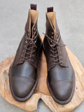 Crockett & Jones Coniston Boots in Dark Brown Rough-Out Suede