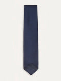 Drake's Navy Fine Woven Grenadine Silk Hand Rolled Tie