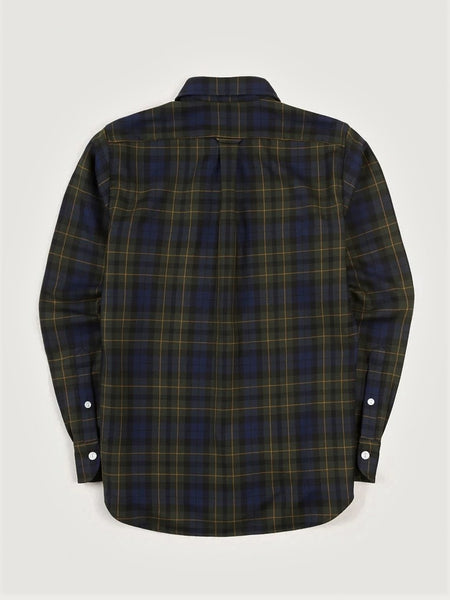 Drake's Johnston Tartan Check Wool Two-Pocket Work Shirt