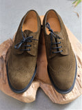 Edward Green Borrowdale in Army Green Suede