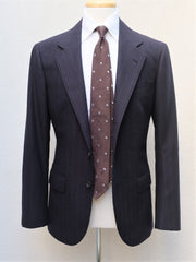 B&Tailor Chalk Stripe Suit in Navy (Lovat Mill, Scotland)