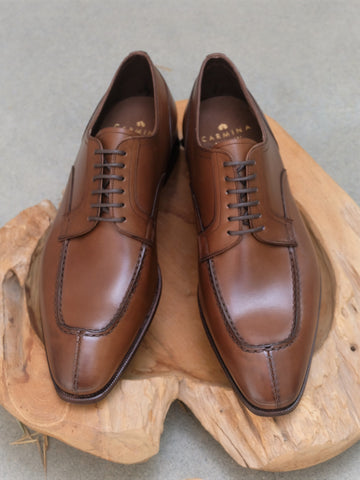 Carmina Shoemaker Split Toe Derby in Brown Calf