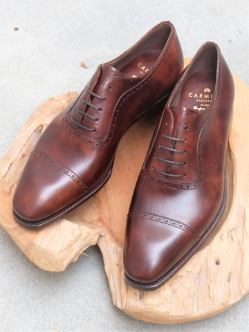 Carmina Shoemaker Captoe Adelaide in Brown Museum Calf