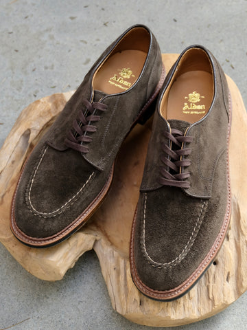 Alden U-Tip Handsewn Derby in Loden Suede