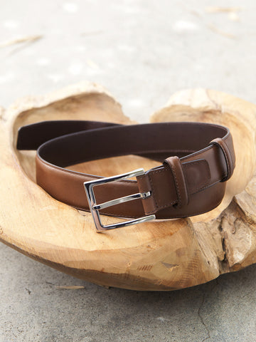 Carmina Shoemaker Belt in Brown Calf
