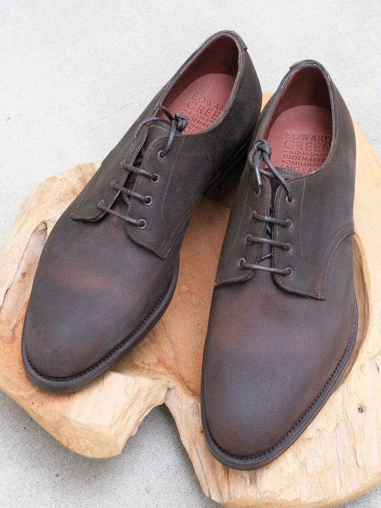 Edward Green Leith in Iron Waxed Suede Gentlemens Footwear Edward Green Leith in Iron Waxed Suede Gentlemens Footwear