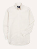 Drake's Cream Cotton Oxford Cloth Button-Down Shirt