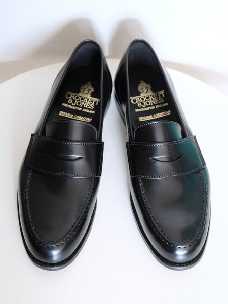 Crockett & Jones Harvard 2 Unlined Loafer in Black Shell Cordovan