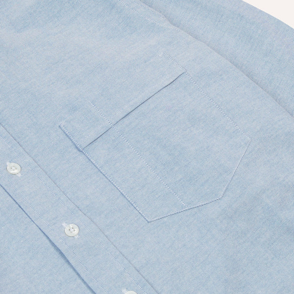 Drake's Mid-Blue Cotton Oxford Cloth Button-Down Shirt