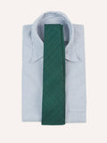 Drake's Green Tussah Hand Rolled Silk Tie