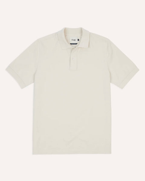 Drake's Ecru Piqué Cotton Polo Shirt