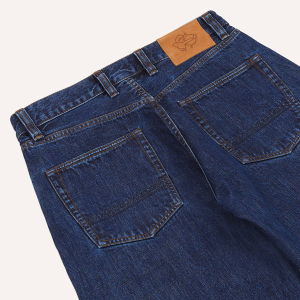Drake's Stone Wash 14.2oz Japanese Selvedge Denim Five-Pocket Jeans