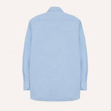 Drake's Sky Blue Cotton Spread Collar End-on-End Poplin Shirt