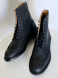 Crockett & Jones Islay Boots in Black Rough-Out Suede