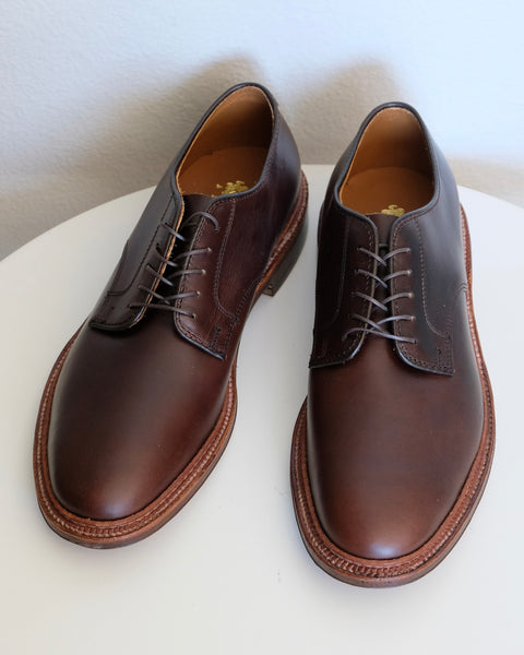 Alden Unlined Plain Toe Blucher in Brown Chromexcel