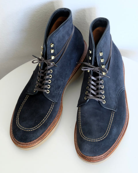 Alden Indy Boots in Navy Suede