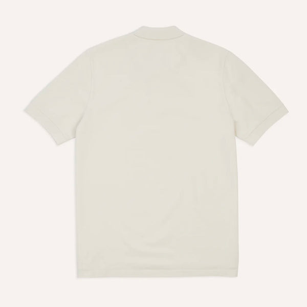 Drake's Ecru Piqué Cotton Polo Shirt