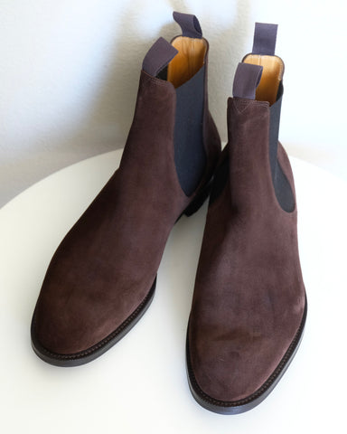 Edward Green Newmarket in Mink Suede