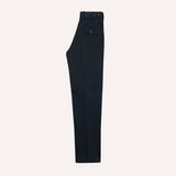 Drake's Navy Heavy Cotton Flat Front Chino