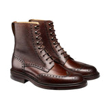 Crockett & Jones Islay Boots in Dark Brown Scotch Grain