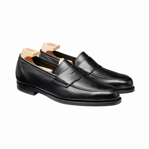 Crockett & Jones Harvard 2 Unlined Loafer in Black Milled Calf