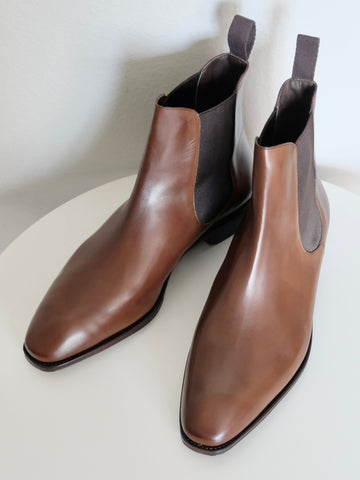 Carmina Shoemaker Chelsea Boots in Brown Calf (Simpson Last)