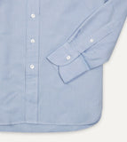 Drake's Blue Pinpoint Oxford Cotton Cloth Button-Down Shirt