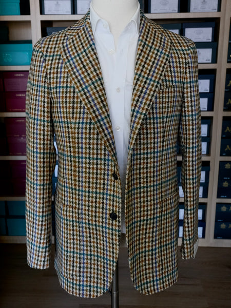 Orazio Luciano Jacket in Gun Club Check with Topaz & Emerald (Fox Brothers)