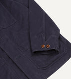 Drake's Navy Cotton Canvas Utility Blazer