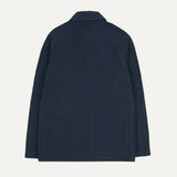 Drake's Navy Cotton-Linen Raglan Work Coat