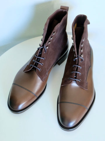 Edward Green Galway in Dark Oak Calf & Mink Suede (202 Last)