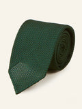 Drake's Green Hand Rolled Large Knot Grenadine Tie