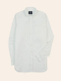 Drake's White Pinpoint Oxford Cotton Cloth Button-Down Shirt