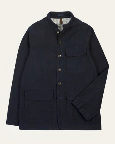 Drake's Navy Moleskin Forestière Jacket