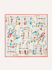 Drake's Dance Steps Print Silk Bandana