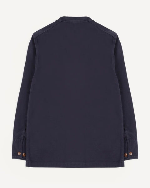 Drake's Navy Cotton Canvas Utility Blazer