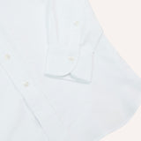 Drake's White Cotton Oxford Cloth Button-Down Shirt
