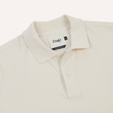Drake's Ecru Piqué Cotton Polo Shirt