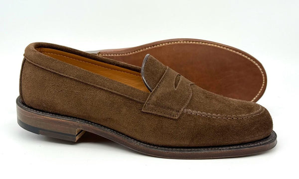 Alden Penny Leisure Penny Loafer in Humus Suede