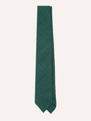 Drake's Green Tussah Hand Rolled Silk Tie