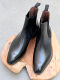 Carmina Shoemaker Chelsea Boots in Black Calf (Rain Last)