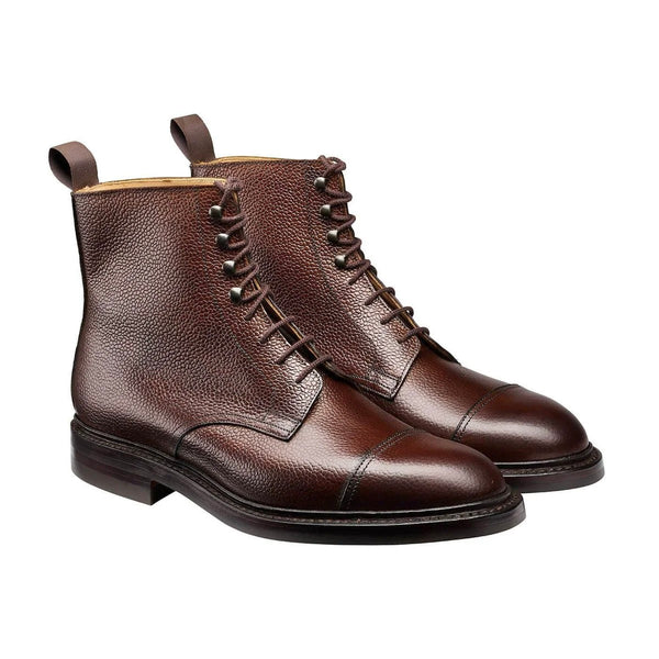 Crockett & Jones Coniston Boots in Dark Brown Scotch Grain
