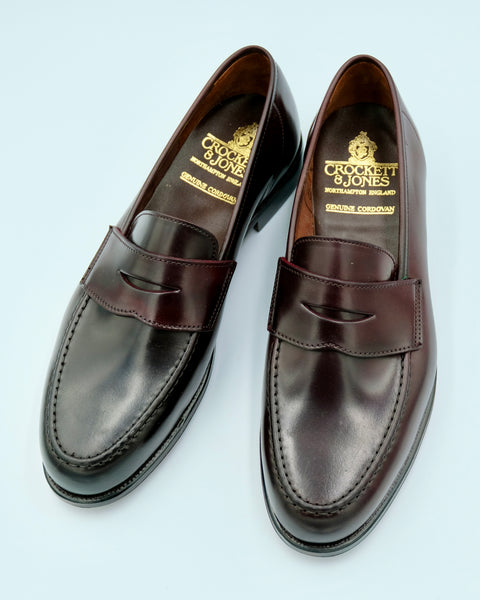 Crockett & Jones Harvard 2 Unlined Loafer in Burgundy Shell Cordovan