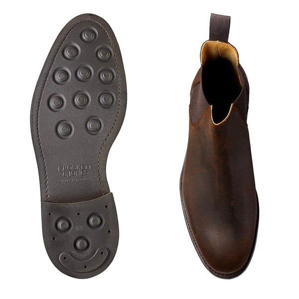 Crockett & Jones Chelsea 5 in Brown Rough Out Suede