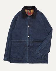 Drake's Indigo Wash Denim Field Jacket