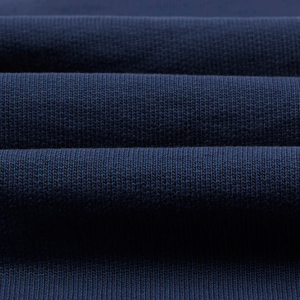 Drake's Navy Cotton Quarter Zip Sweatshirt