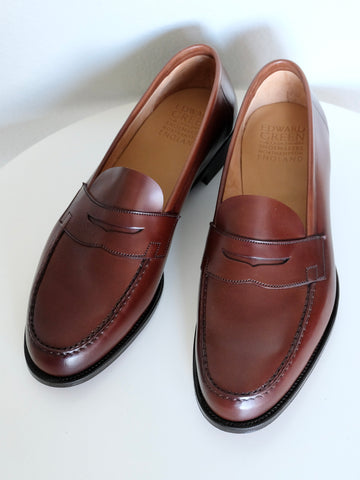 Edward Green Duke Unlined Loafer in Cognac (Color #4) Shell Cordovan